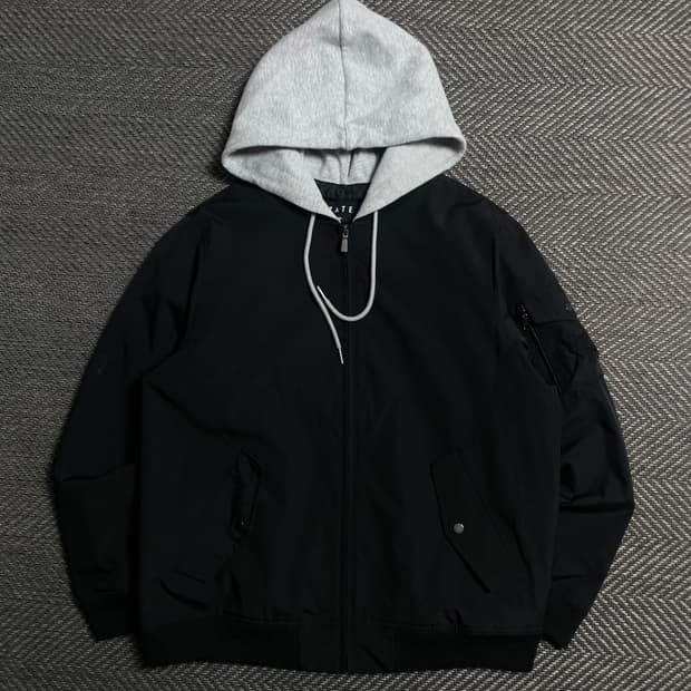 TATE 박시핏 후드 봄버 항공 자켓o 5614