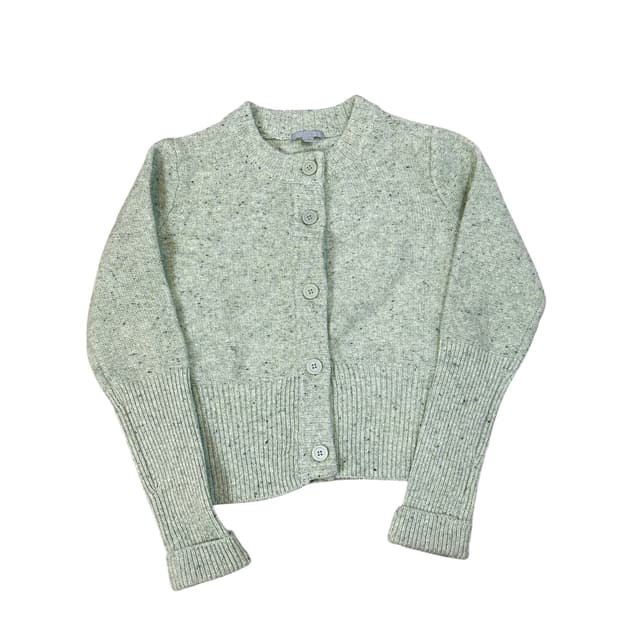 코스 라이트그린 스팩클 리버스 니트 가디건
