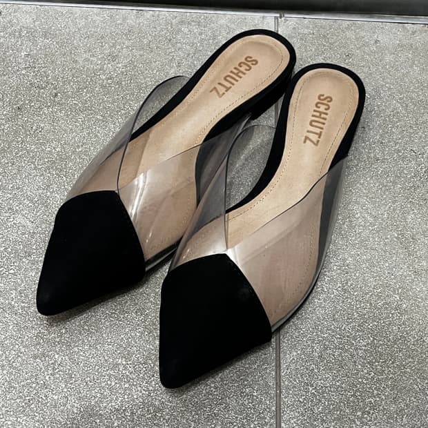 SCHUTZ 투명 뮬 225