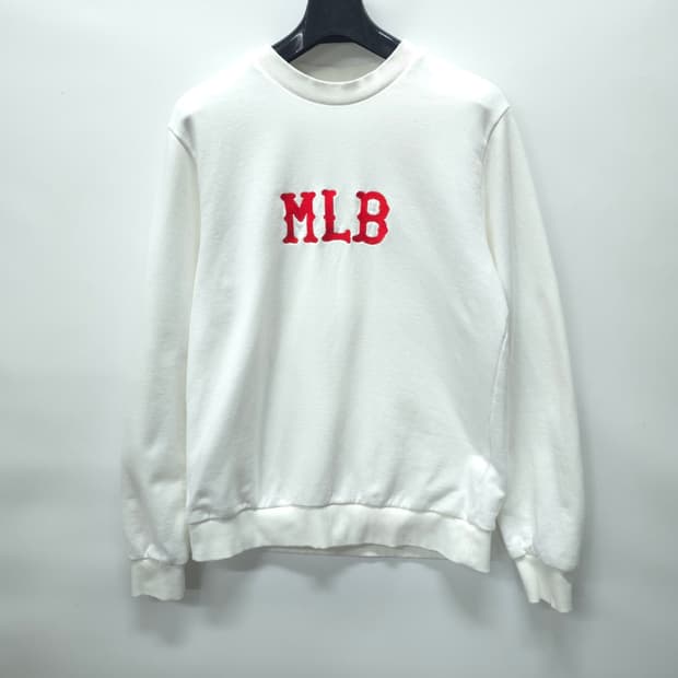 MLB로고 화이트 맨투맨 (남성95)