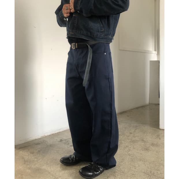 relaxed twill cotton pants 