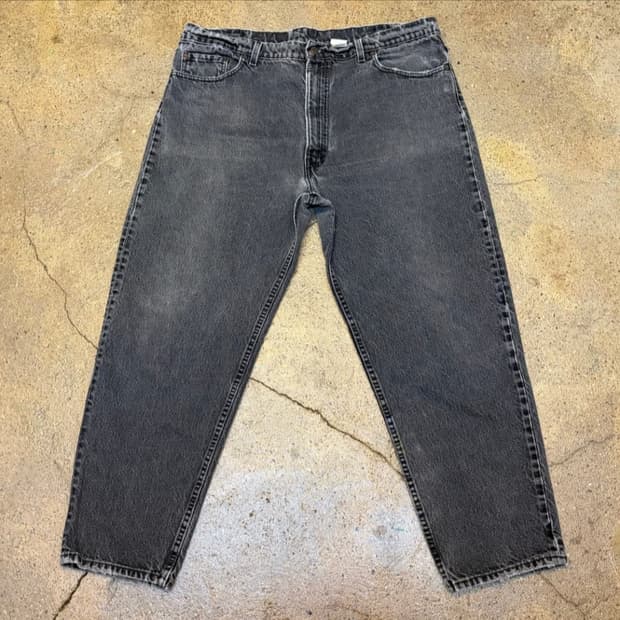 (W42 L30) 90s Made in USA 빈티지 리바이스 블랙진