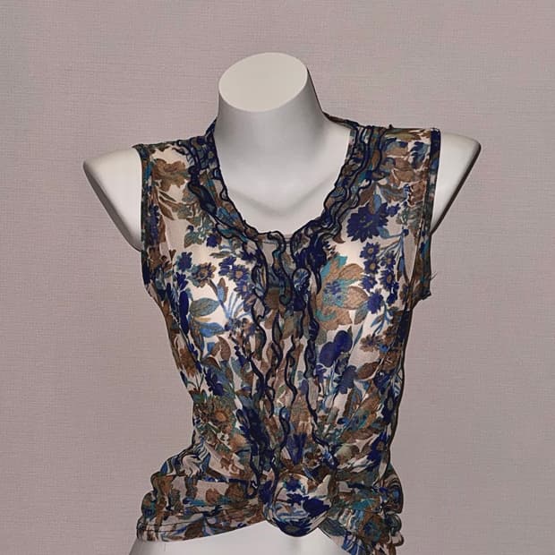 빈티지 플로럴 오리엔탈 슬리브리스