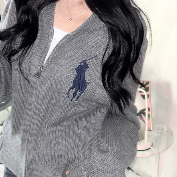 🐰폴로 랄프로렌 빅포니 희귀매물 고급 니트 집업🪽🖤