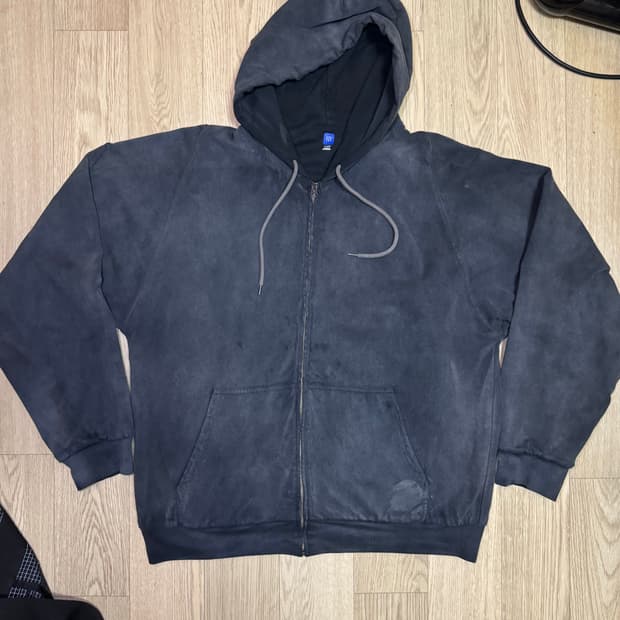 YZY 이지 갭 워싱 후드집업 (후드 끈 버전)