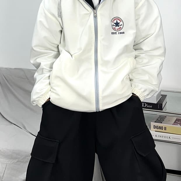 컨버스 올드스쿨 리버시블 집업 자켓