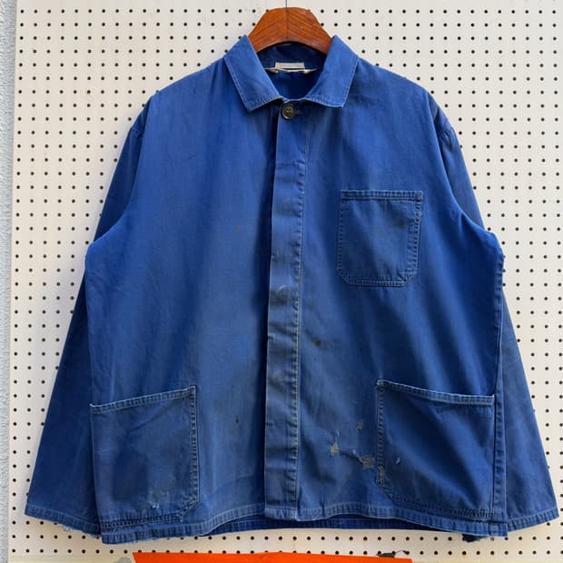 FADED WASHED BLUE REPAIR OLD 프렌치워크자켓