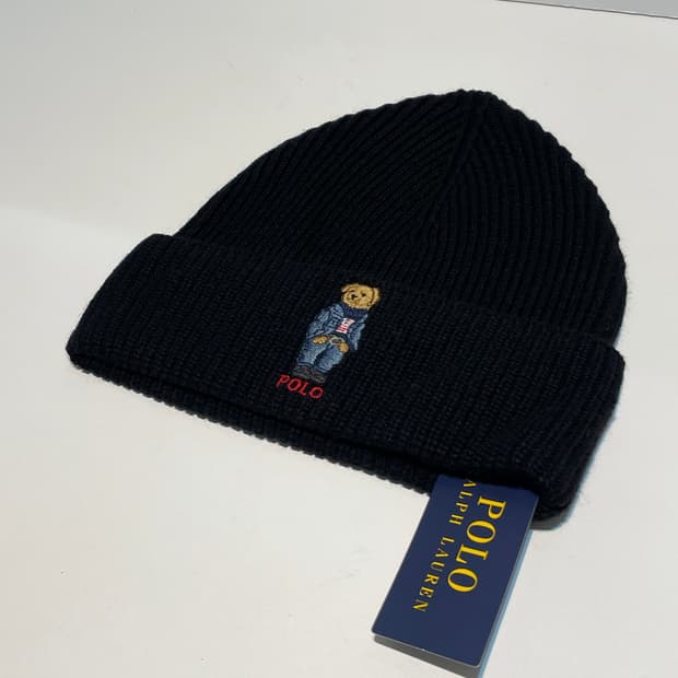 폴로 랄프로렌 베어 블랙 비니 미사용 새 상품 A1544