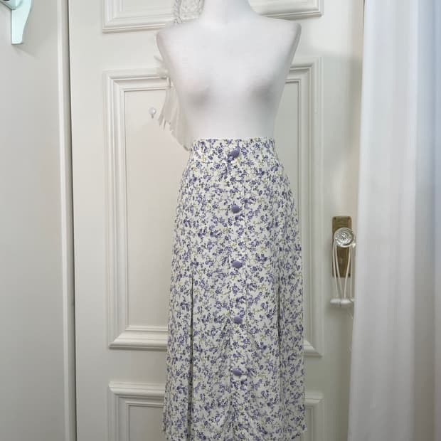 ivory lavender flower pattern banding sk