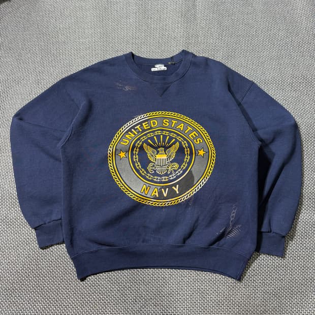 Usa 해군 밀리터리 맨투맨 (old-8432)