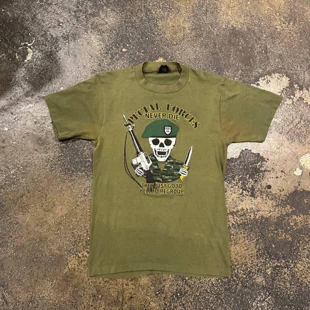 빈티지 80s Special Forces 티셔츠