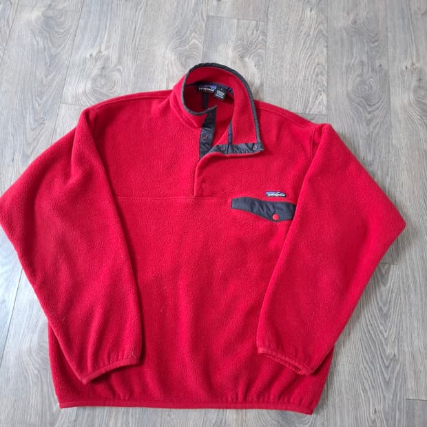 L 90s 자메이카 파타고니아 신칠라 스냅티 플리스