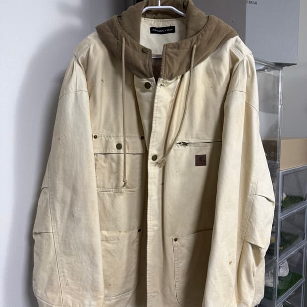 프로젝트gr 워크자켓 베이지 1사이즈 팝니다