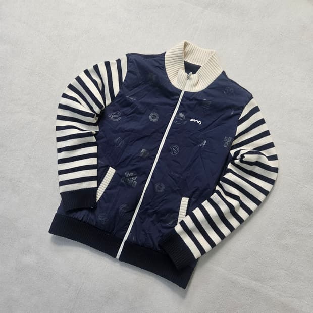 90 핑 여성 방풍 니트 집업 자켓 0325Y