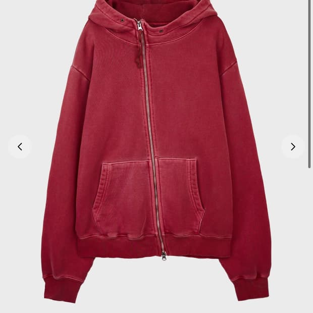 (m) 서피스에디션 hoodie zip up red