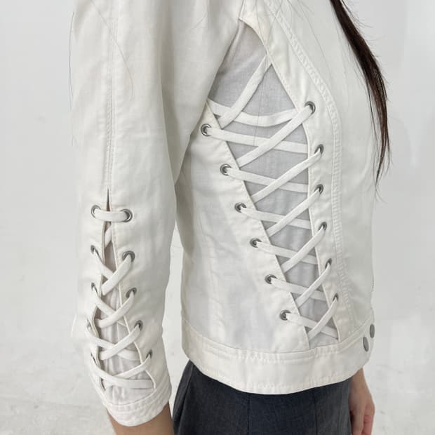 Armani exchange corset design zipup jk
