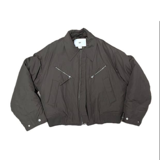 이에이 패널 패디드 점퍼 브라운