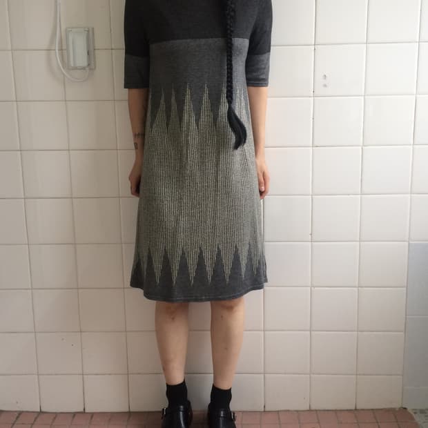 Pattern point long onepiece