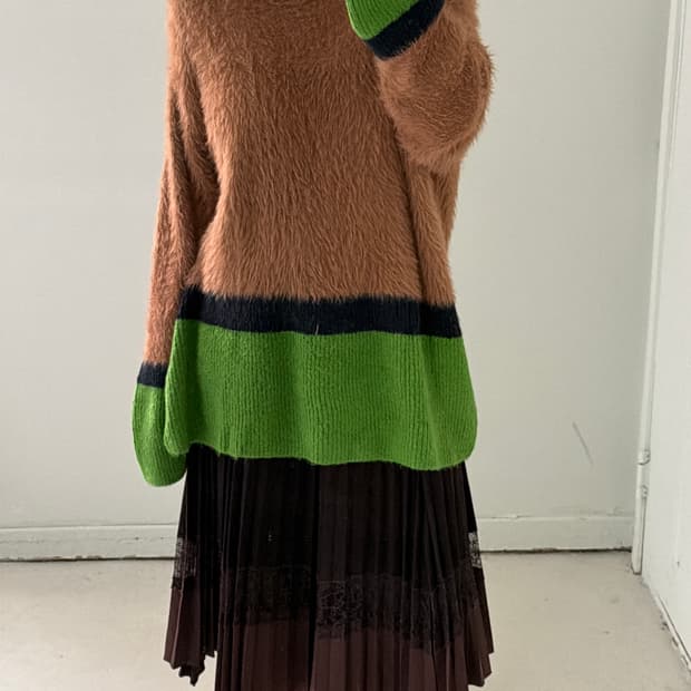 일본빈티지 니트 앙고라 터틀넥 