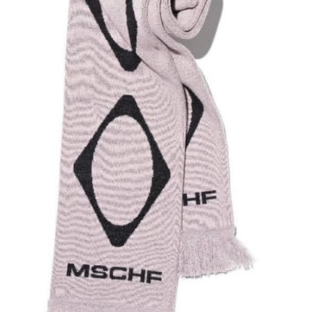 (유일매물) 미스치프 롬버스 머플러 핑크