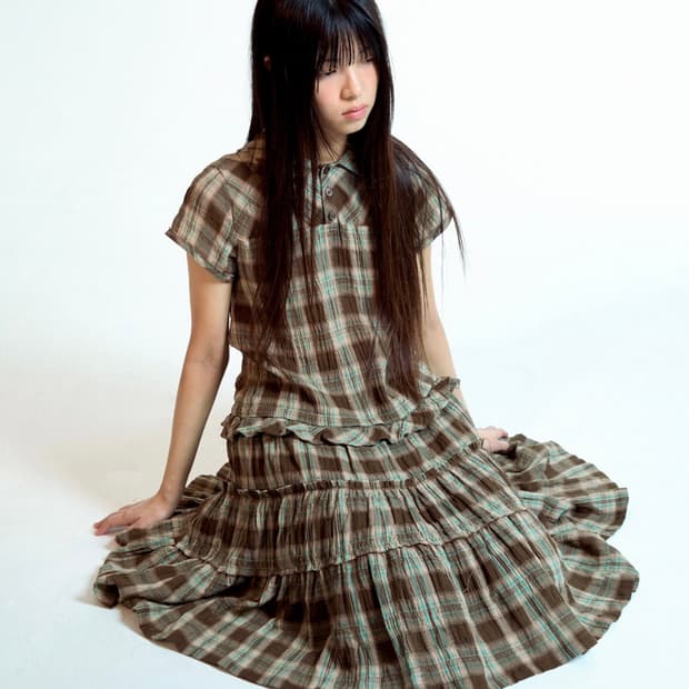 코이세이오 체크 원피스 미개봉 새상품