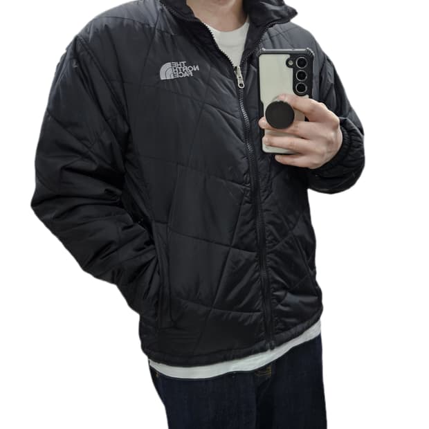 M 95-100 노스페이스 퀼팅 경량패딩 블랙