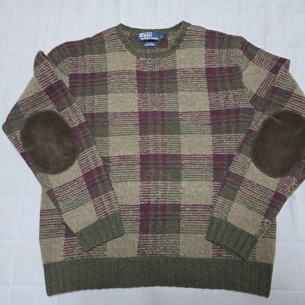 폴로 랄프로렌 엘보패치 니트 L