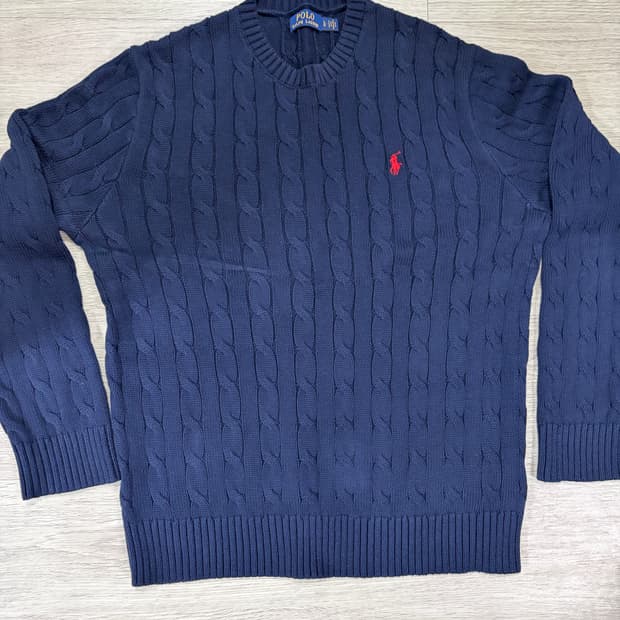 폴로 랄프로렌 꽈배기니트 네이비 L