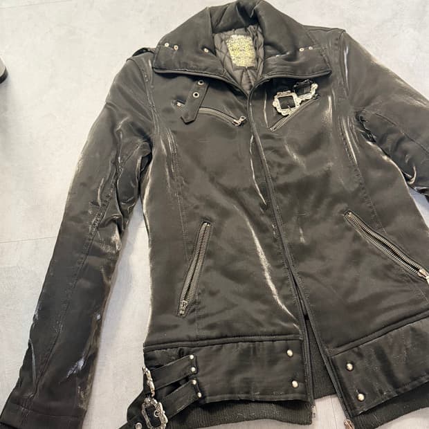 고스펑크 겨울자켓 누빔안감