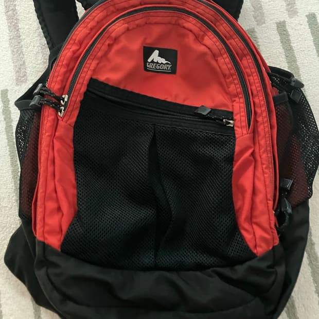 구형 그레고리 백팩 가방 오렌지