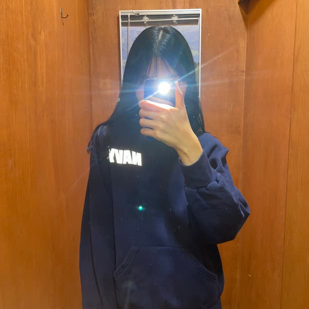 (S) SOFFE 소피 NAVY 후드티