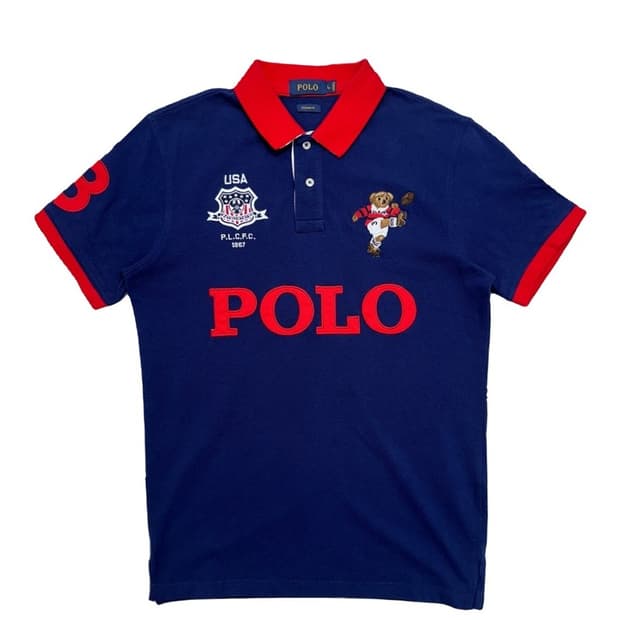 POLO RALPH LAUREN 폴로베어 빅로고 카라 티셔츠 L
