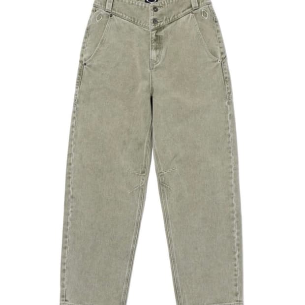 미스치프 워시드 슬라우치 진 블리치드 카키 M