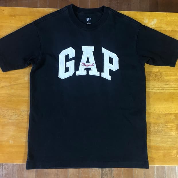 GAP 오리지널 로고 반팔티 XS 블랙