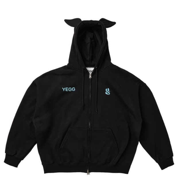 예그 윙 후드집업 블랙