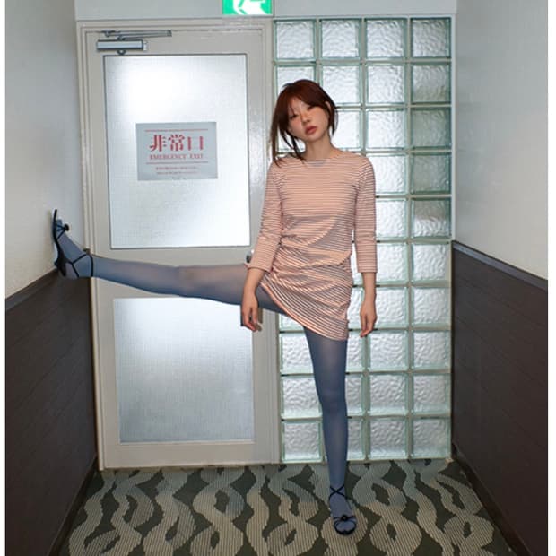 프래클 스트라이프 원피스