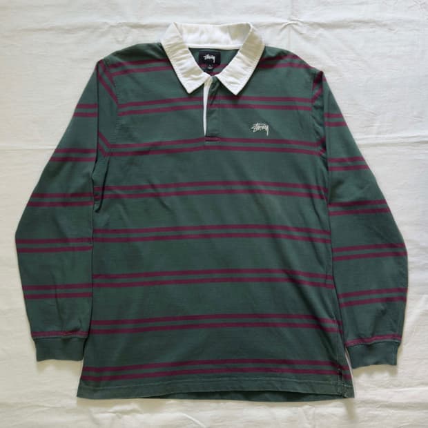 스투시 스트라이프 PK 긴팔 티셔츠