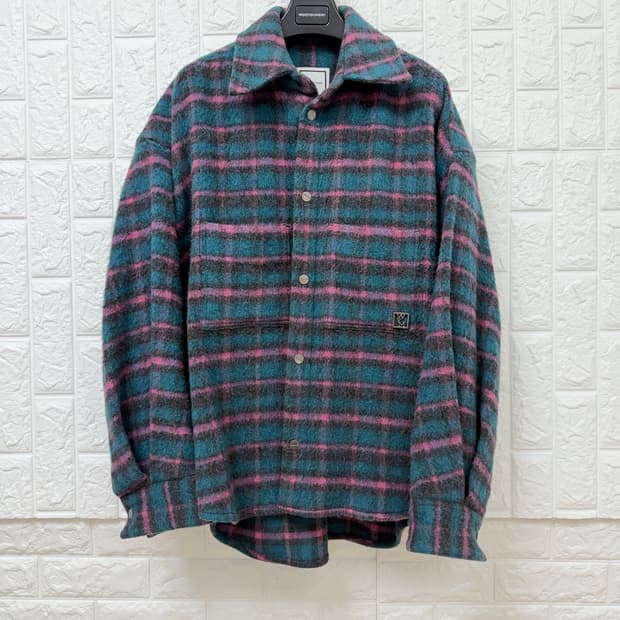 우영미 체크 셔츠 핑크(46)