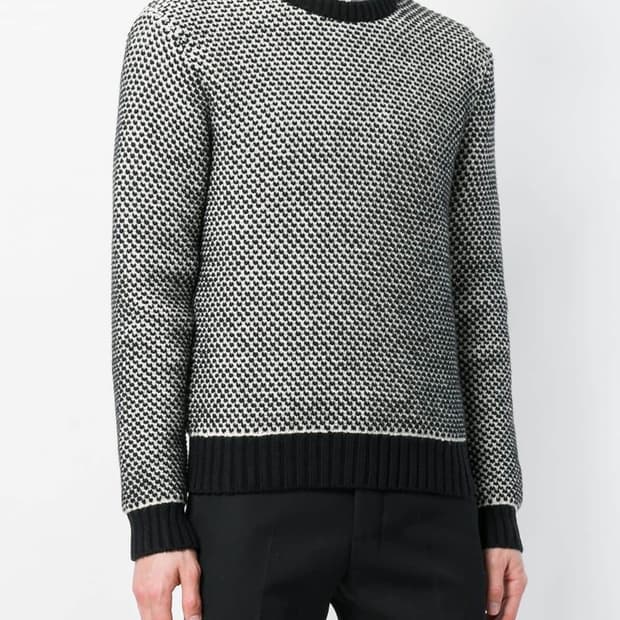 ami 버드아이 스티치 울 니트 M 사이즈 백화점 택 