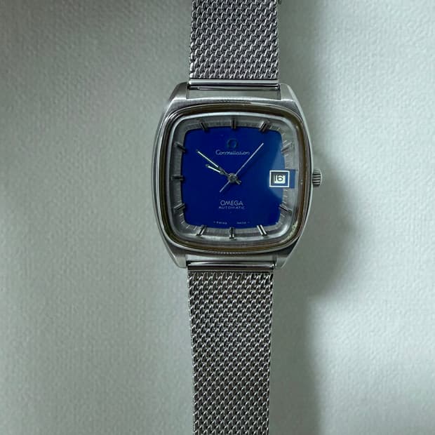 오메가 빈티지 컨스틸레이션 오토 청판 매쉬 브레이슬릿