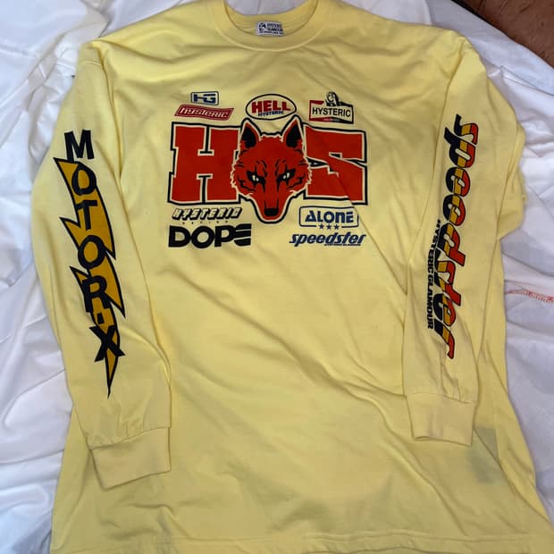 히스테릭 글래머 레이싱 롱슬리브 티셔츠