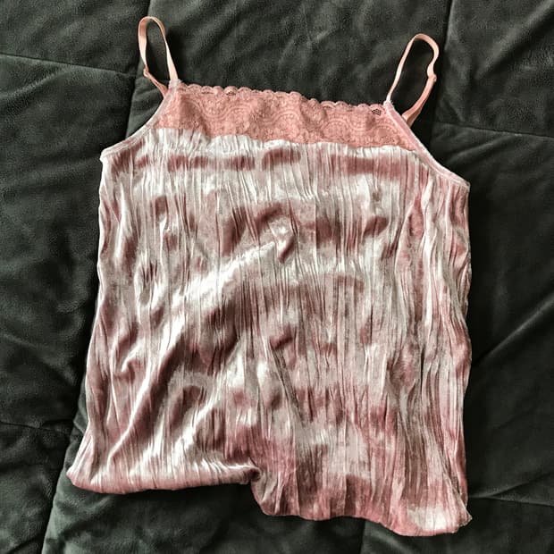 핑크 레이스 벨벳 나시