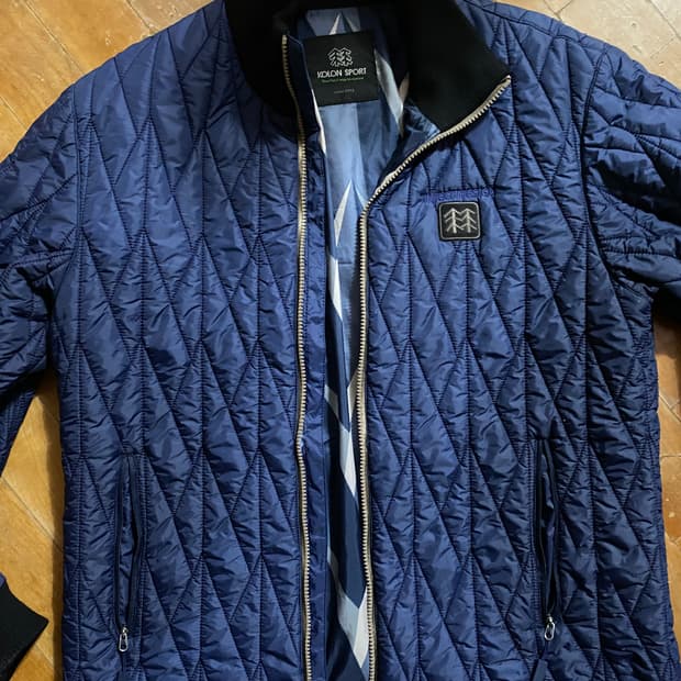 코오롱 스포츠 남성 간절기  누빔 자켓 네이비 (105)