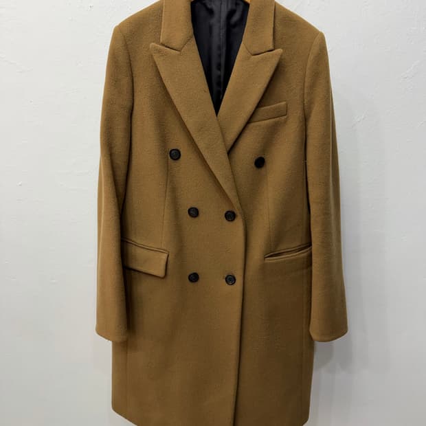 정품) 시스템 한섬 여성 브라운 더블 버튼 코트 88