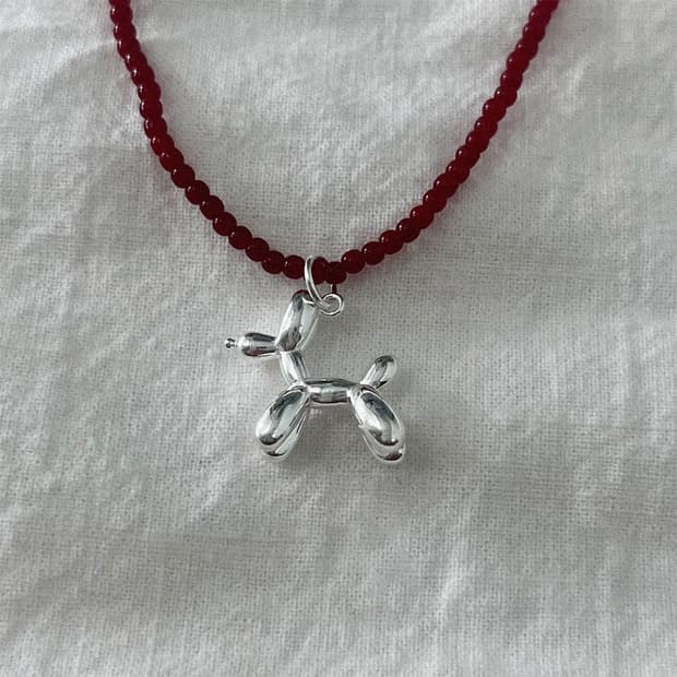 프리오더) 925 Silver Balloon Dog Pendant