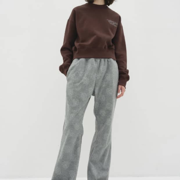 엔조블루스 테리 플라워 밴딩 팬츠 그레이 S