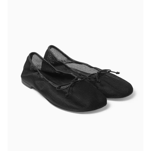 에스이오 s/e/o MESH BUN BALLERINA FLATS
