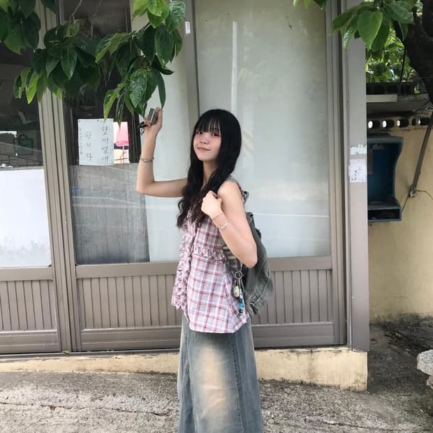 시즐 seezul 리빈 빈티지 롱스커트 중청 S