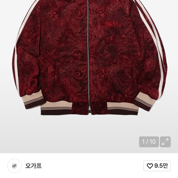 오가프 Flower Paisley Vintage Track Jacket 