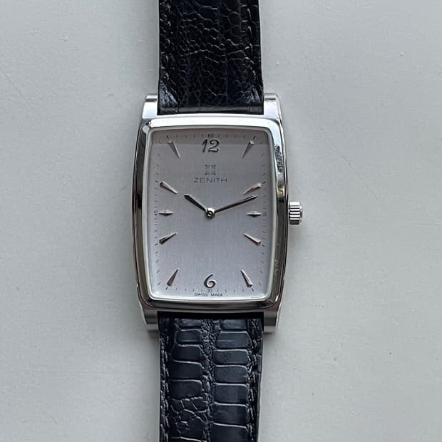 제니스 빈티지 수동 사각 탱크 시계